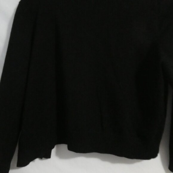 LINDA MATTHEWS NEW YORK | large | Black Open Front Lightweight Knit Cardigan - Picture 16 of 16